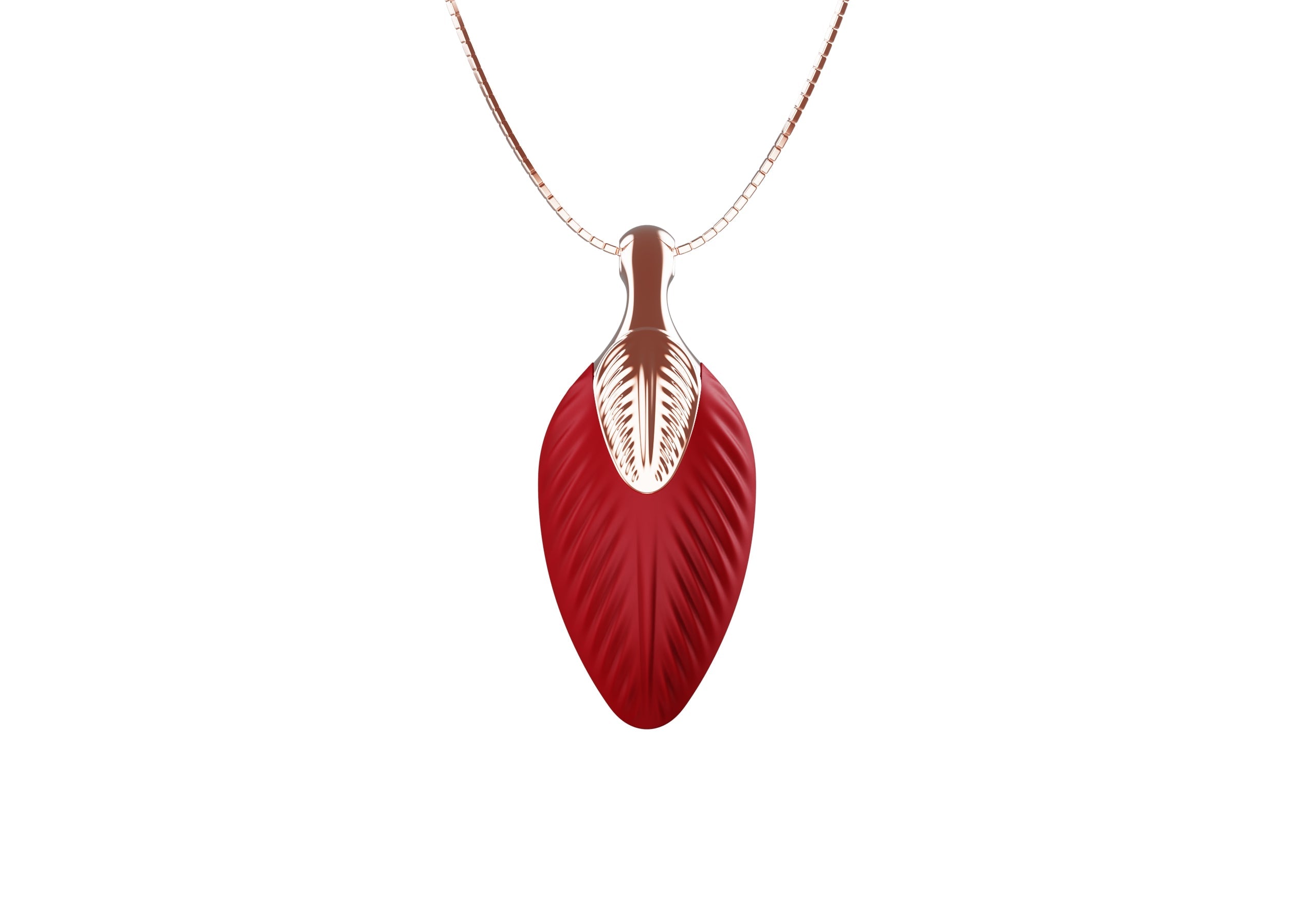 Cupid's Heart Vibrating Necklace - Red