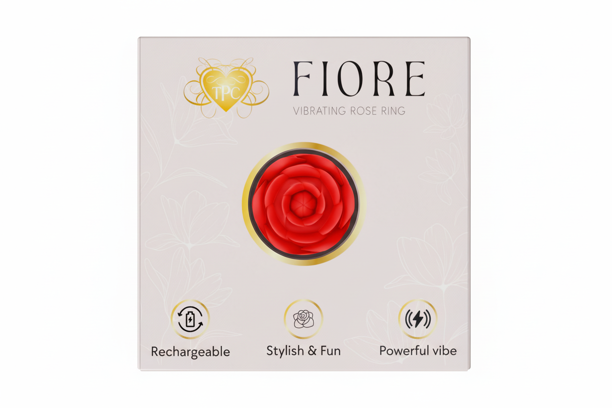 Fiore Vibrating Rose Ring - Pink