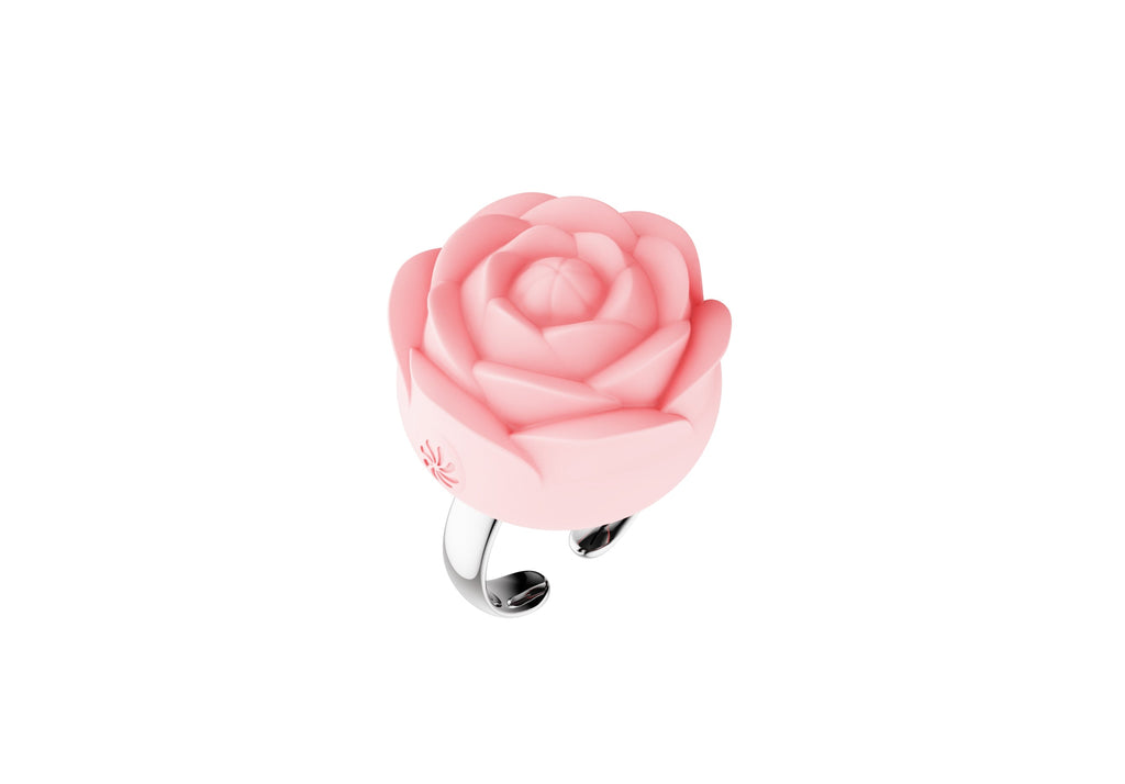 Fiore Vibrating Rose Ring - Pink