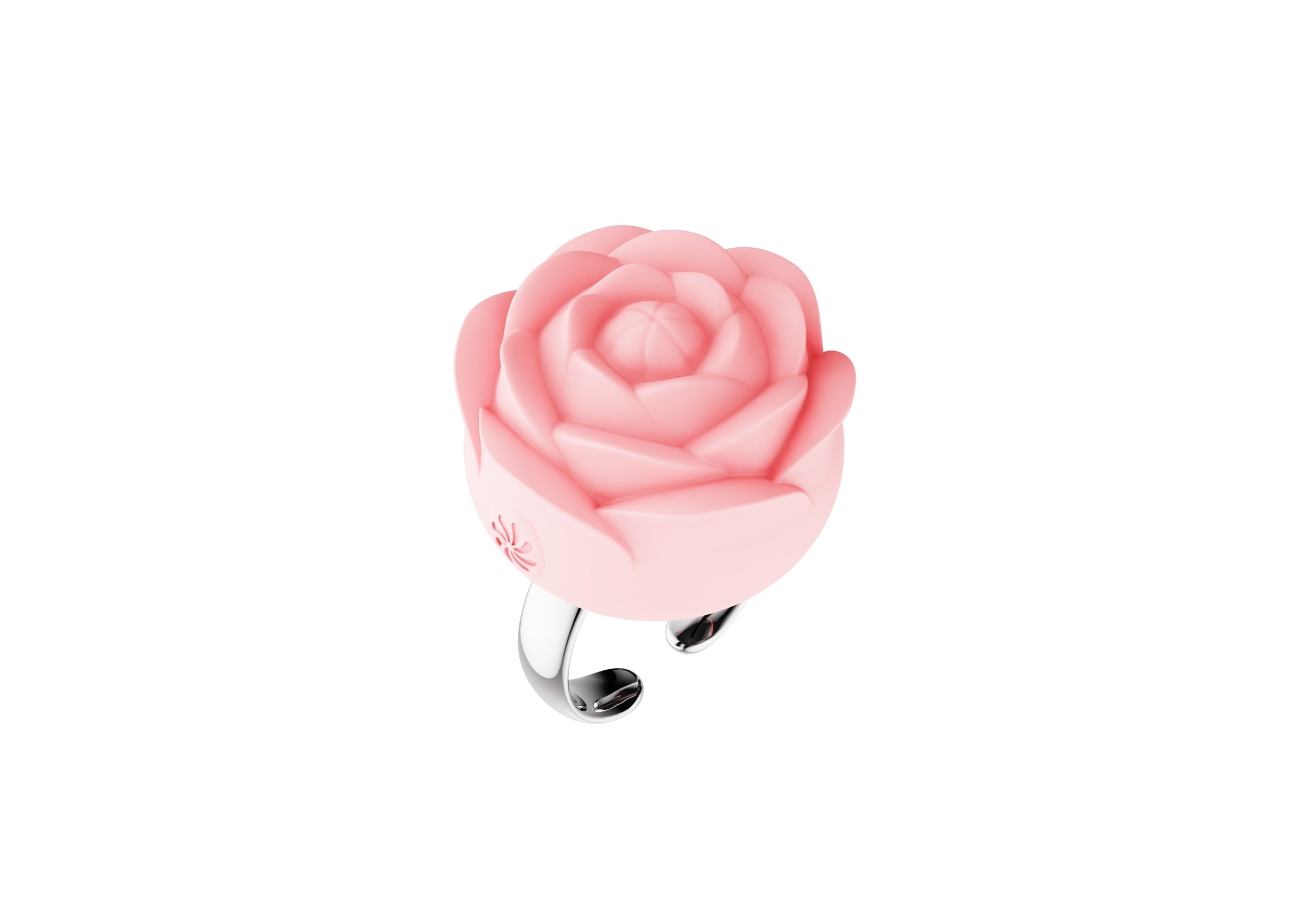 Fiore Vibrating Rose Ring - Pink