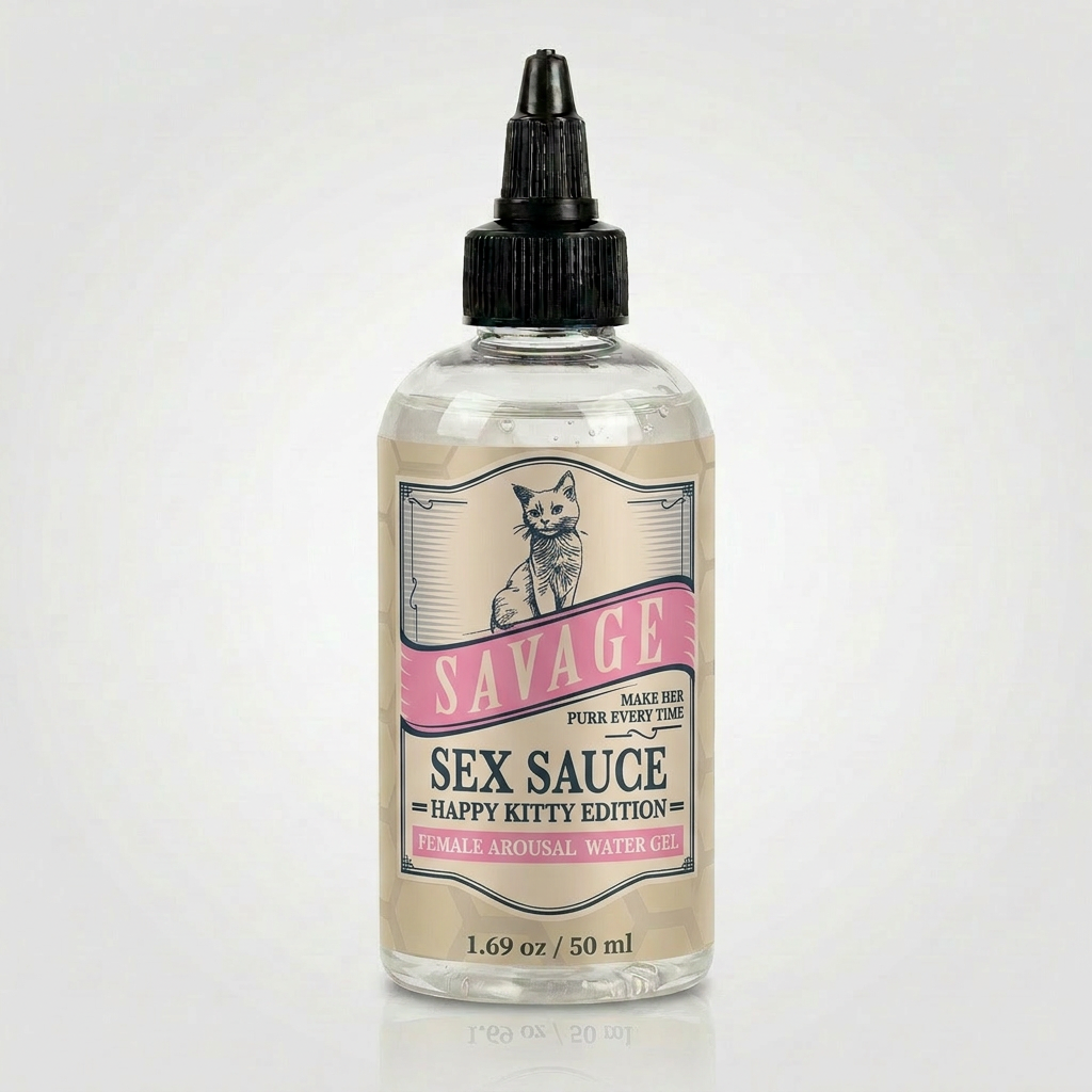 Savage Sex Sauce Happy Kitty - Female Arousal Water Gel(2oz/4oz/8oz)