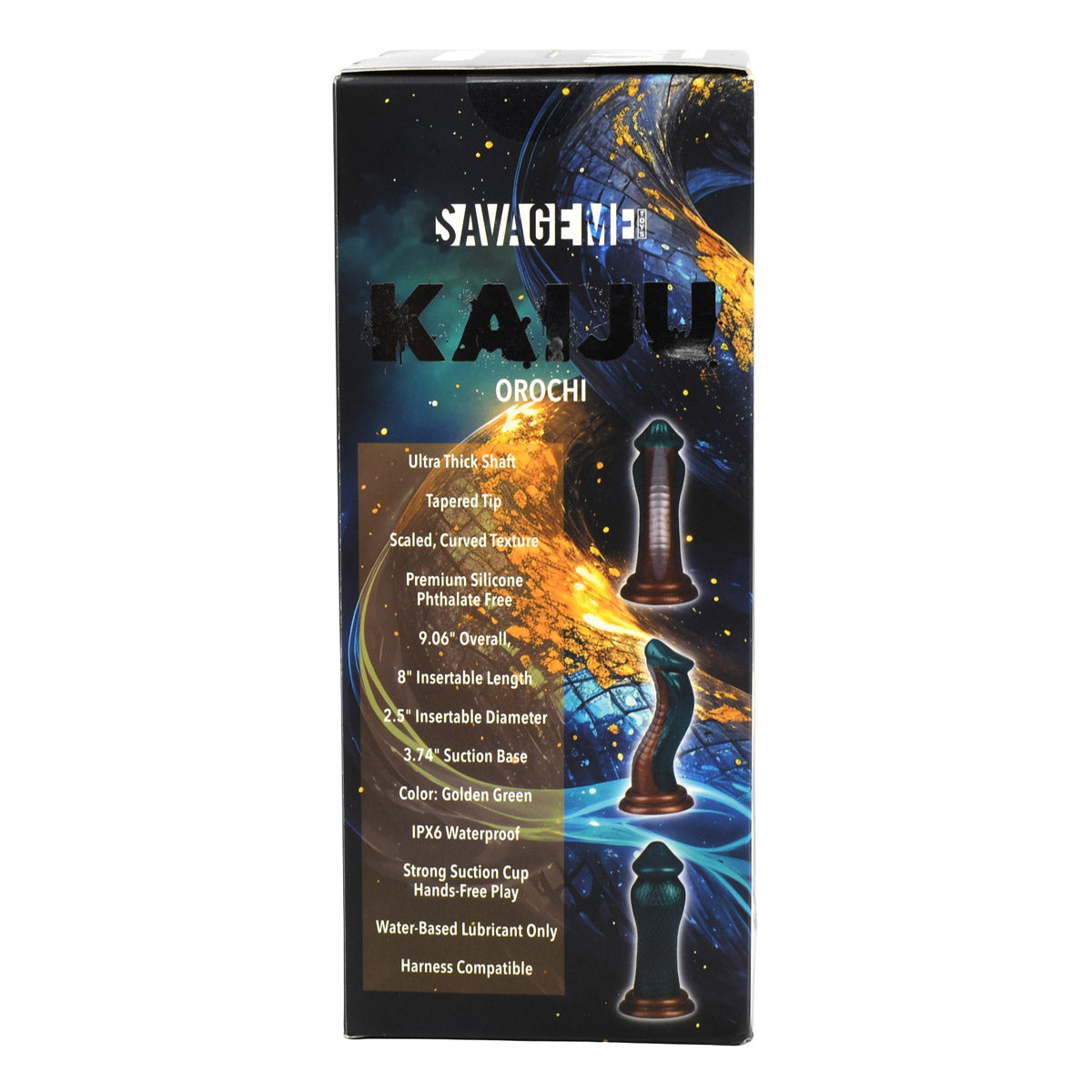 SavageMe Toys Kaiju Serpent Oro adult dildo featuring a detailed serpent design for realistic pleasure.