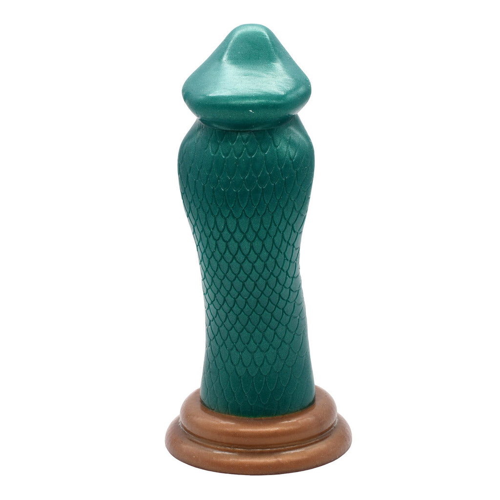 SavageMe Toys Kaiju Serpent Oro adult dildo showing detailed, realistic design with vibrant colors and textured surface.