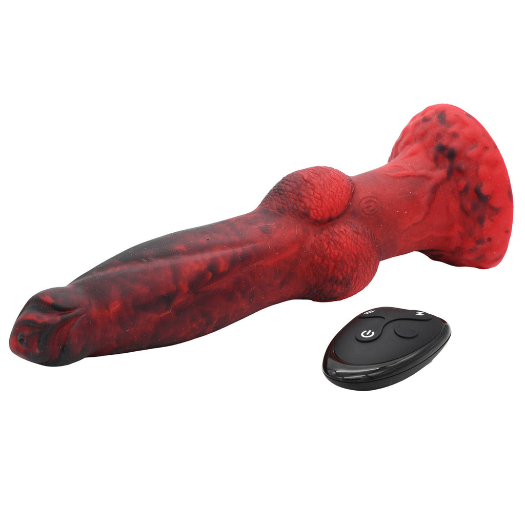 Vibrating dildo from SavageMe Toys' KAIJU Dogoran collection, featuring realistic design and textured surface for adult pleasure.