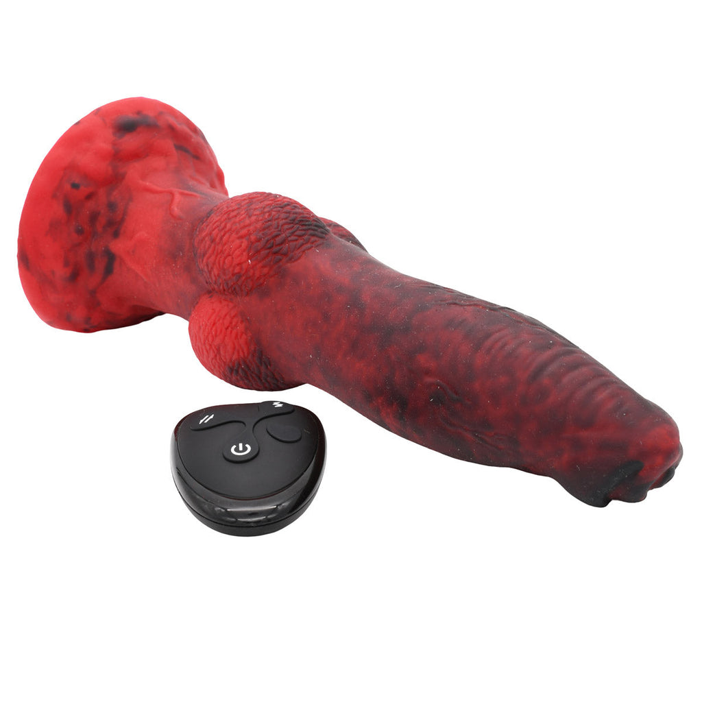 Vibrating dildo from SavageMe Toys' KAIJU Dogoran series, featuring realistic design and textured surface for adult pleasure.