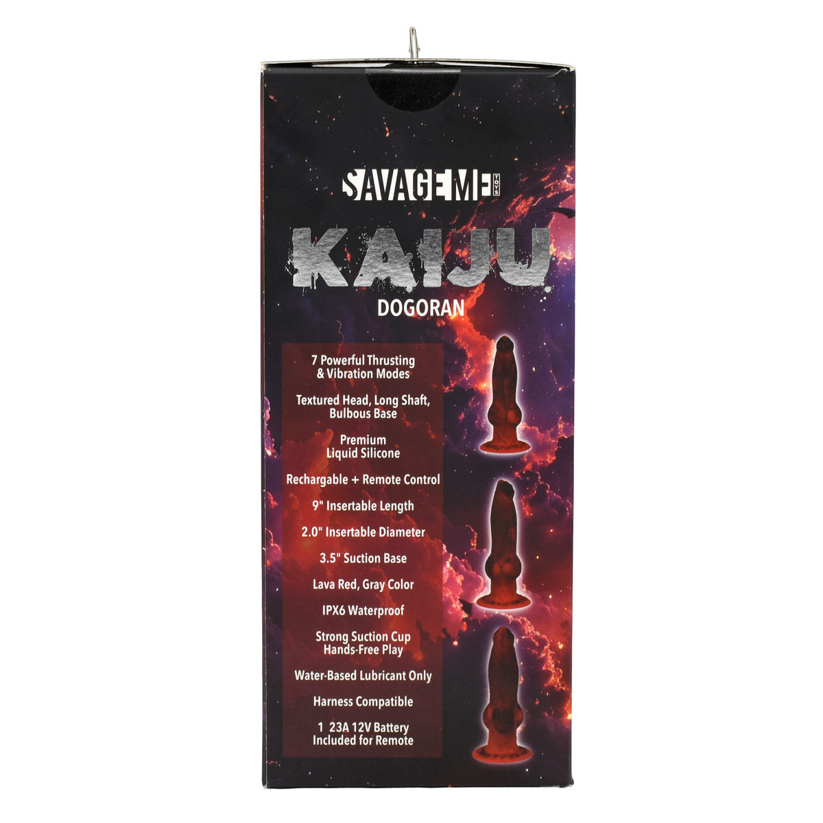 Vibrating dildo from SavageMe Toys' KAIJU Dogoran collection, featuring realistic design and textured surface for adult pleasure.