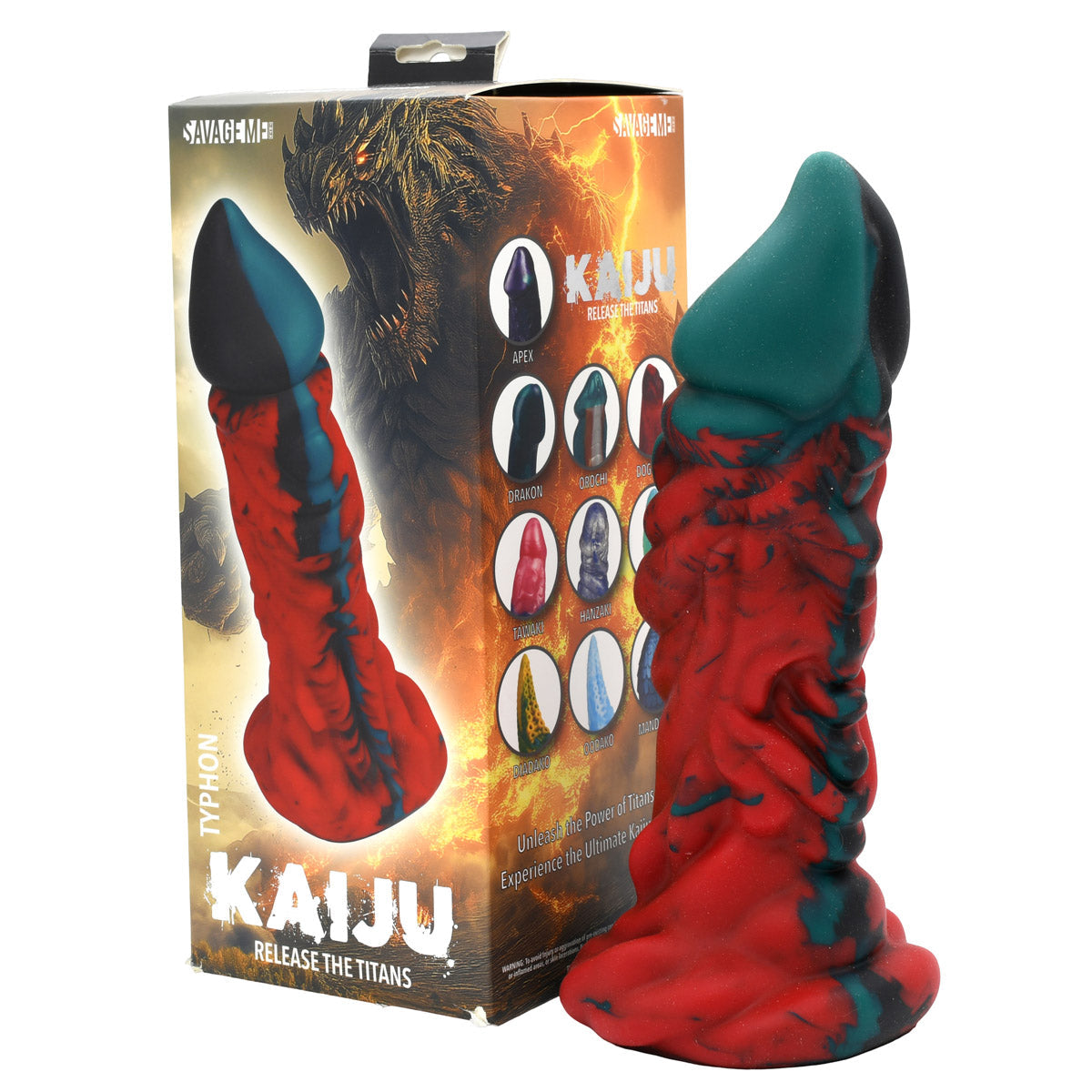 SavageMe Toys KAIJU Typhon adult dildo with detailed, textured design for realistic sensation and pleasure.