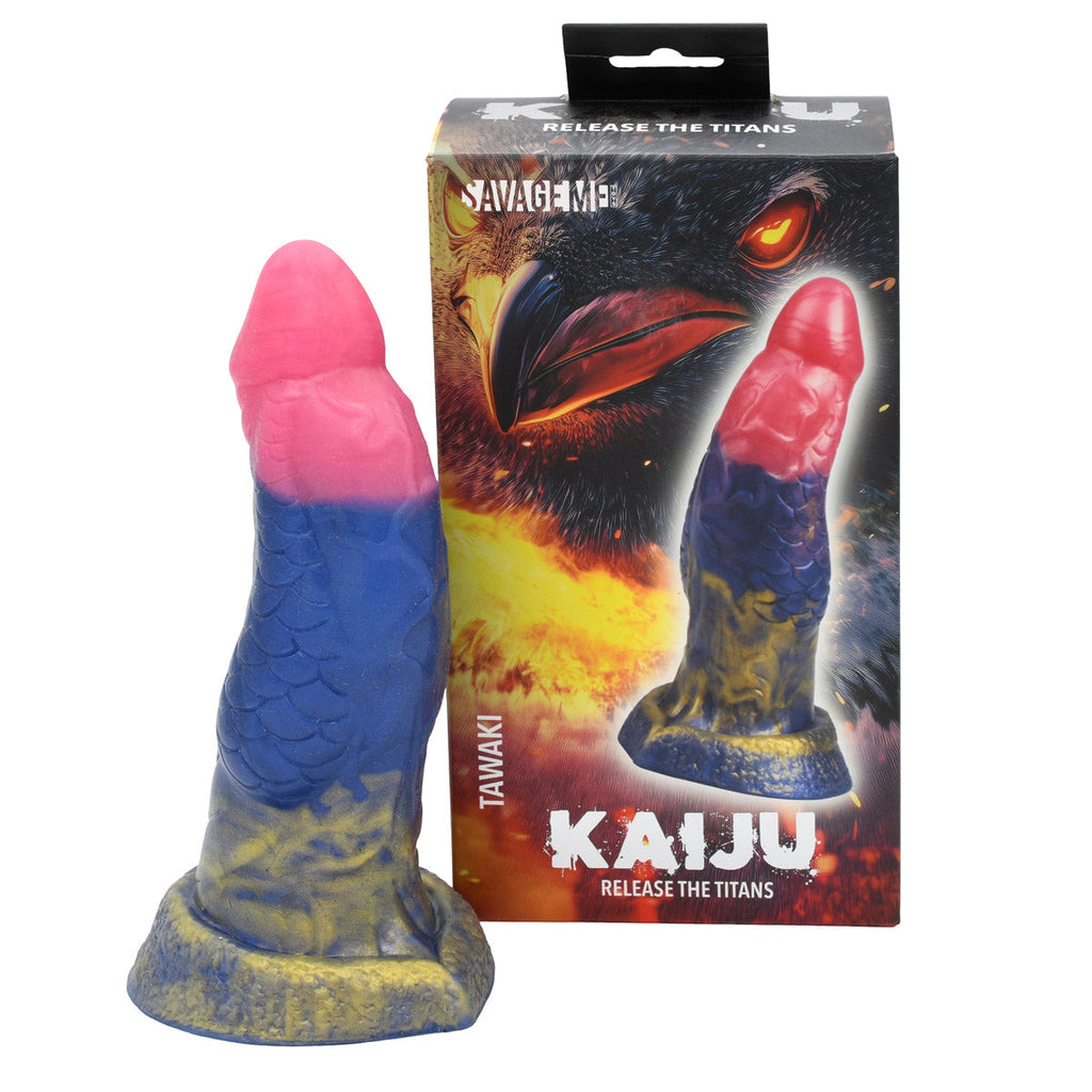 SavageMe Toys KAIJU Tawaki adult dildo with realistic design and textured surface for personal pleasure.