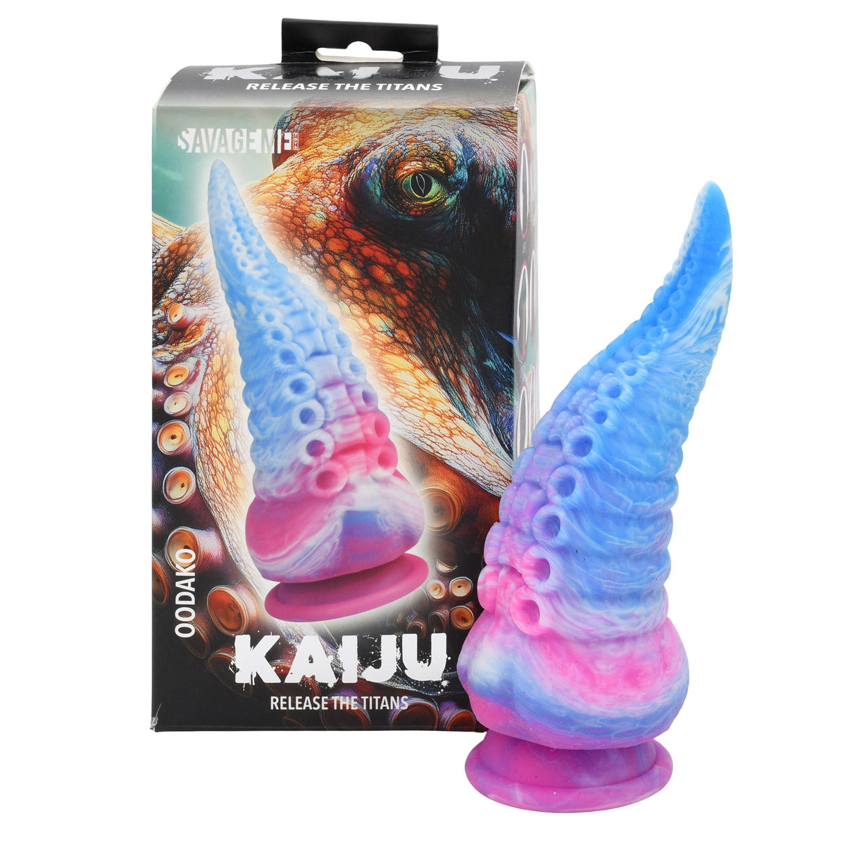 SavageMe Toys KAIJU Oodako adult dildo with detailed tentacle design, realistic texture for adult pleasure, shown in close-up image.