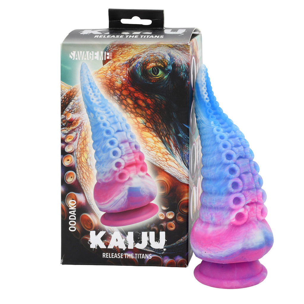 SavageMe Toys KAIJU Oodako adult dildo with realistic details, flexible silicone material, designed for pleasure and comfort.