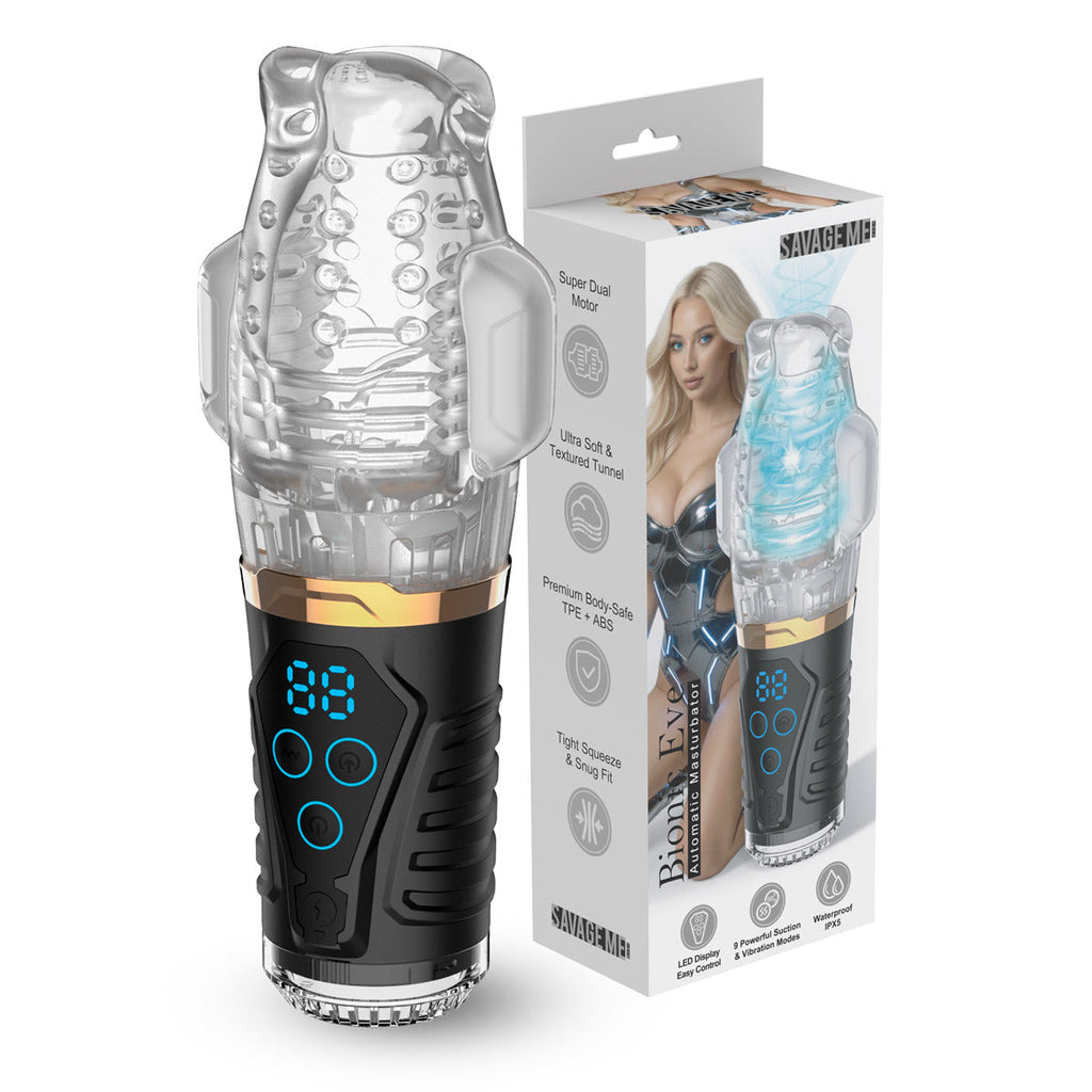 Bionic Eve Automatic Male Stroker - Clear / Black