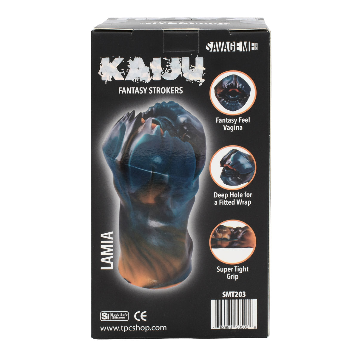 SavageMe Toys Kaiju Lamia fantasy adult stroker with detailed, realistic design for immersive pleasure, shown in close-up image.