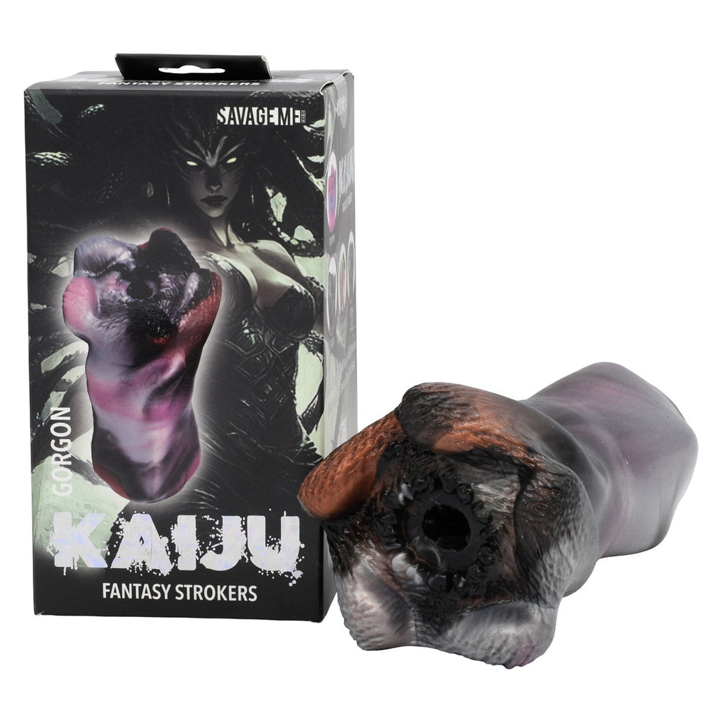 SavageMe Toys Kaiju Gorgon fantasy adult stroker with detailed textured interior and realistic design for pleasure.