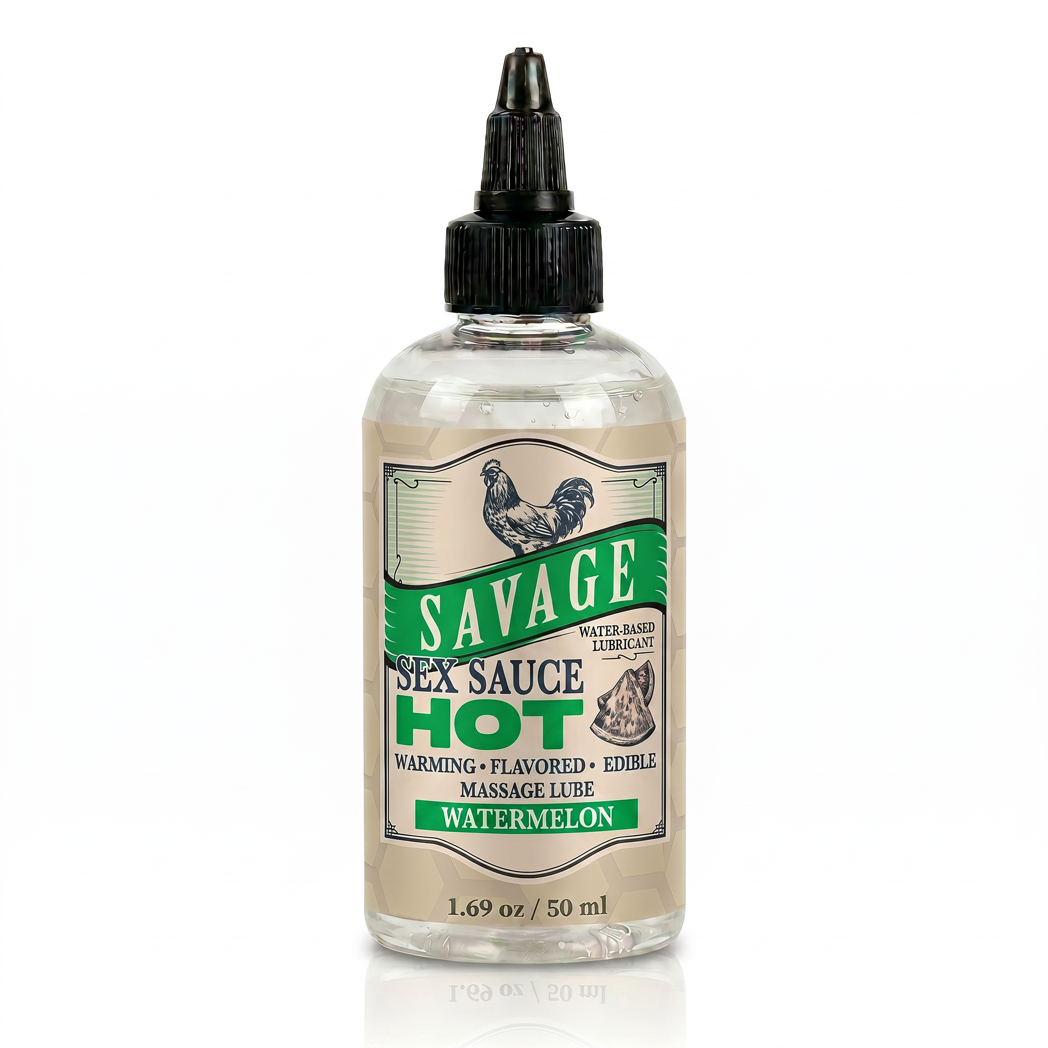 Savage Sex Sauce HOT- Warming. Flavored. Edible Massage Lube - Watermelon(2oz/4oz/8oz)