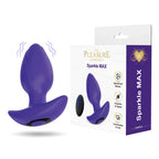 Sparkle Max Vibrating Butt Plug - Purple