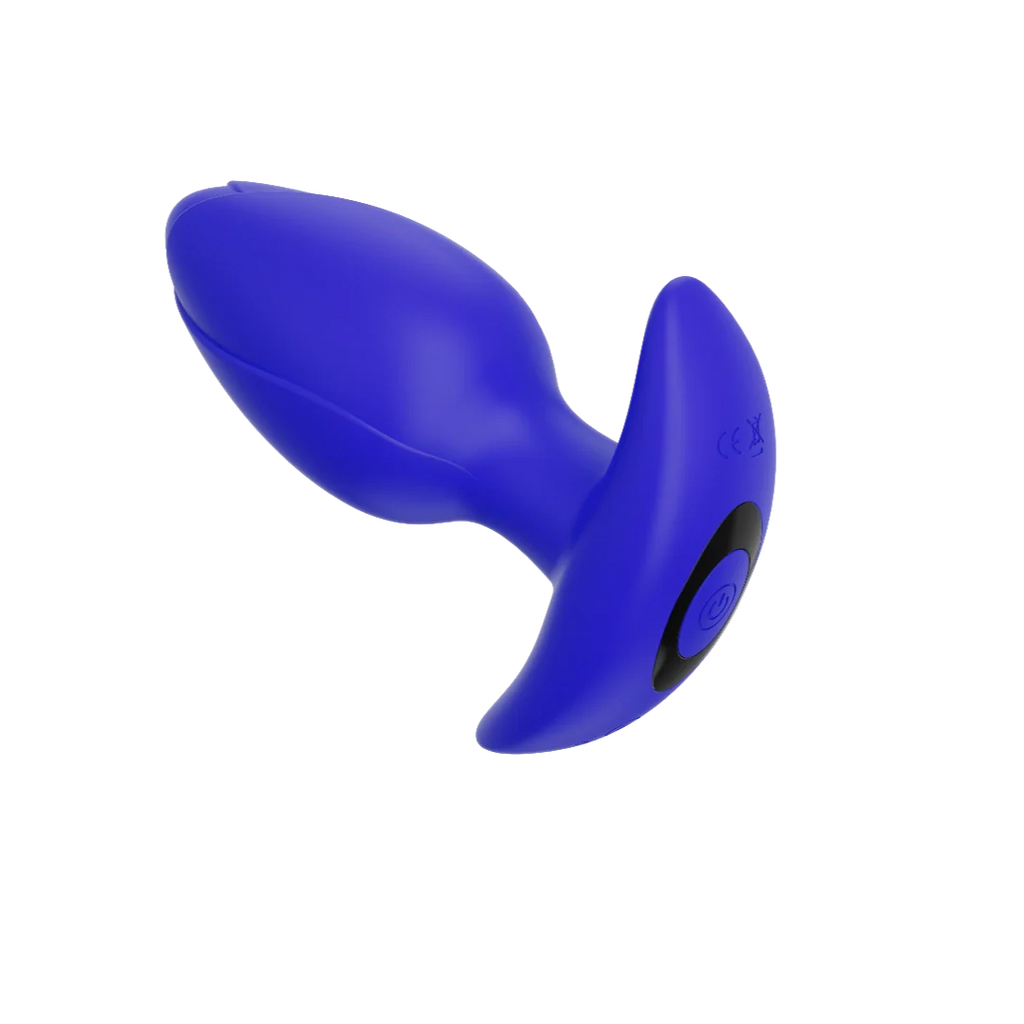 Sparkle Max Vibrating Butt Plug - Purple