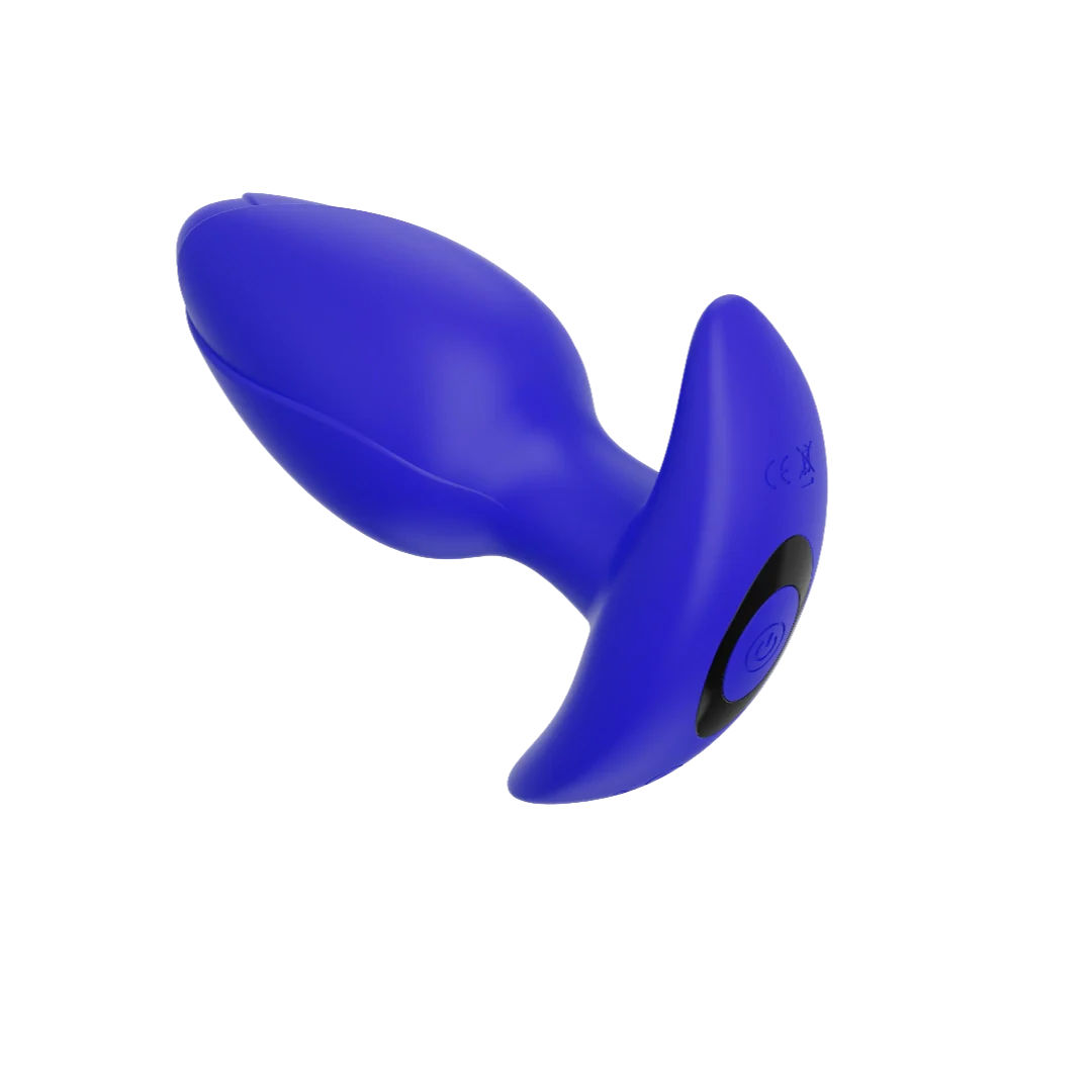 Sparkle Max Vibrating Butt Plug - Purple