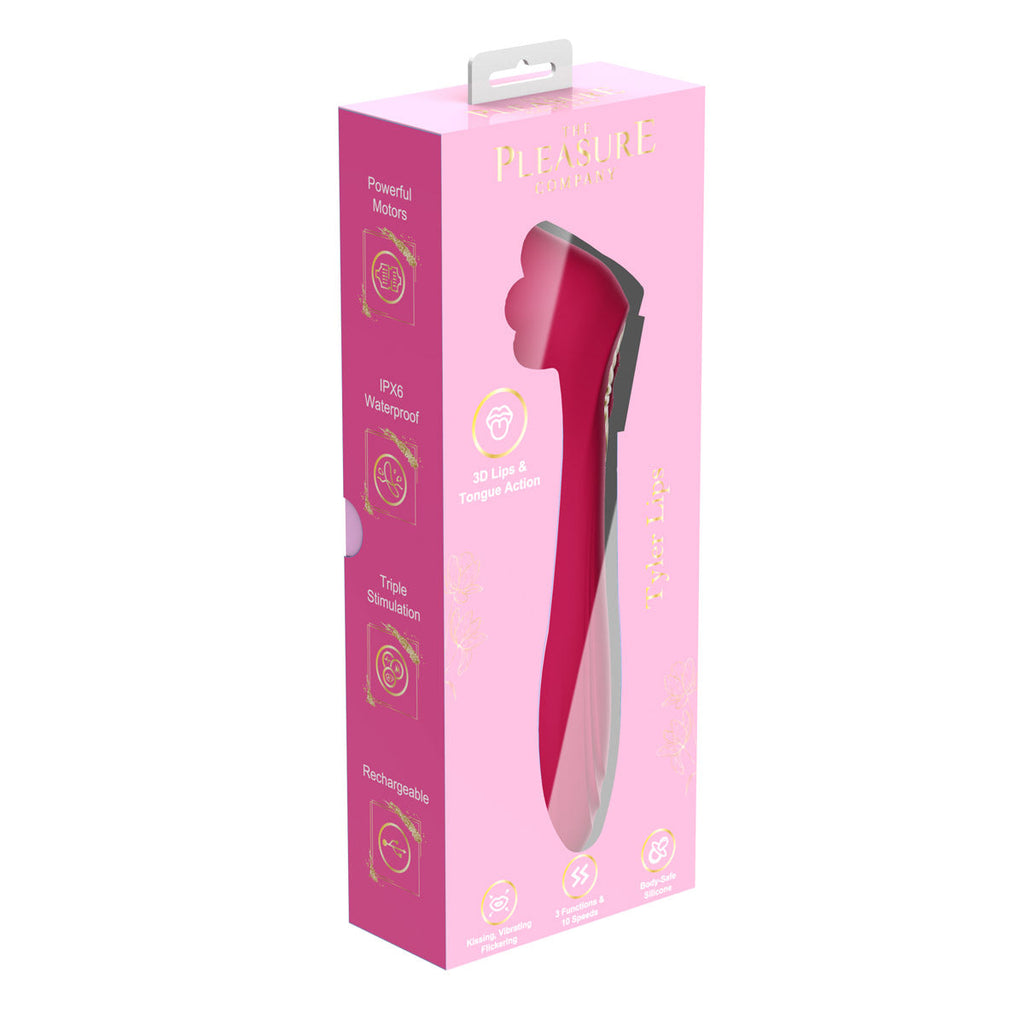 Tyler Lips Kissy Vibrator - Red