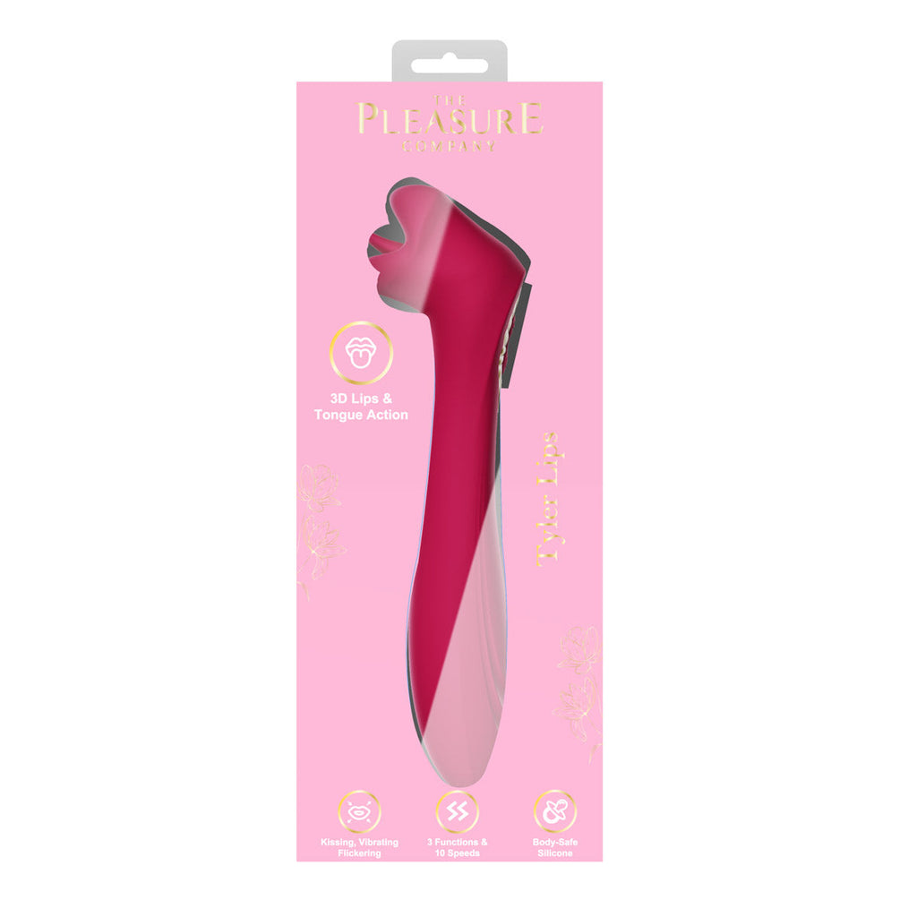 Tyler Lips Kissy Vibrator - Red