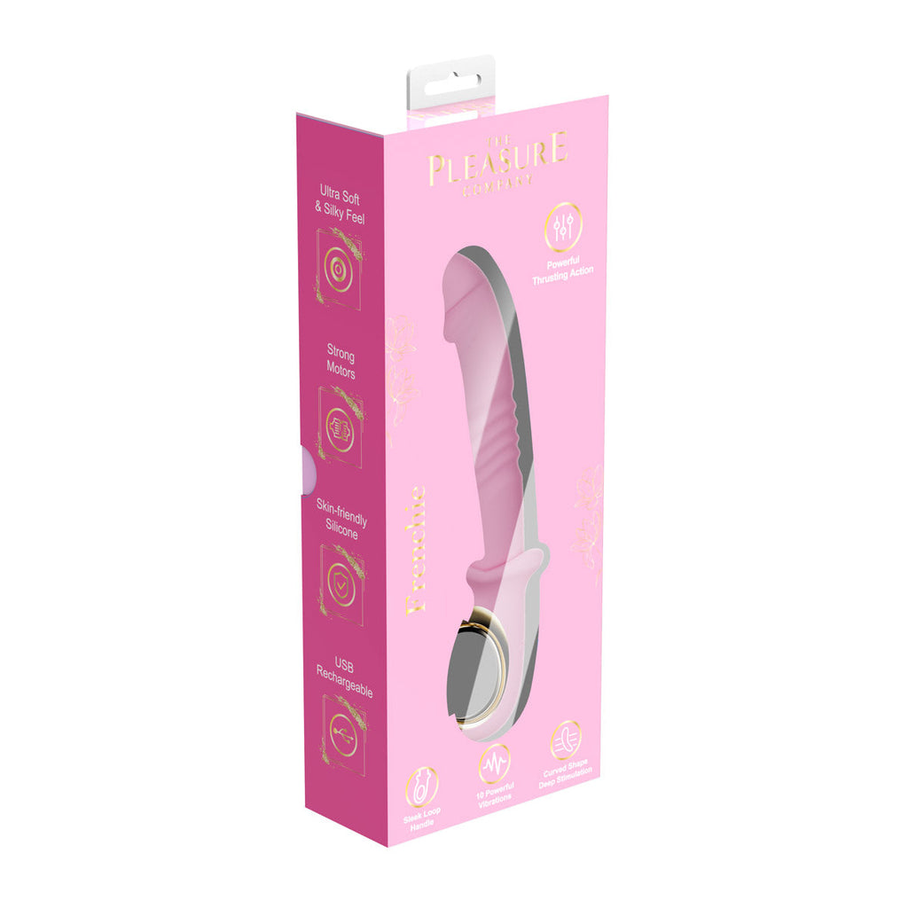 Frenchie Thrusting Wand Vibrator-Dark Pink