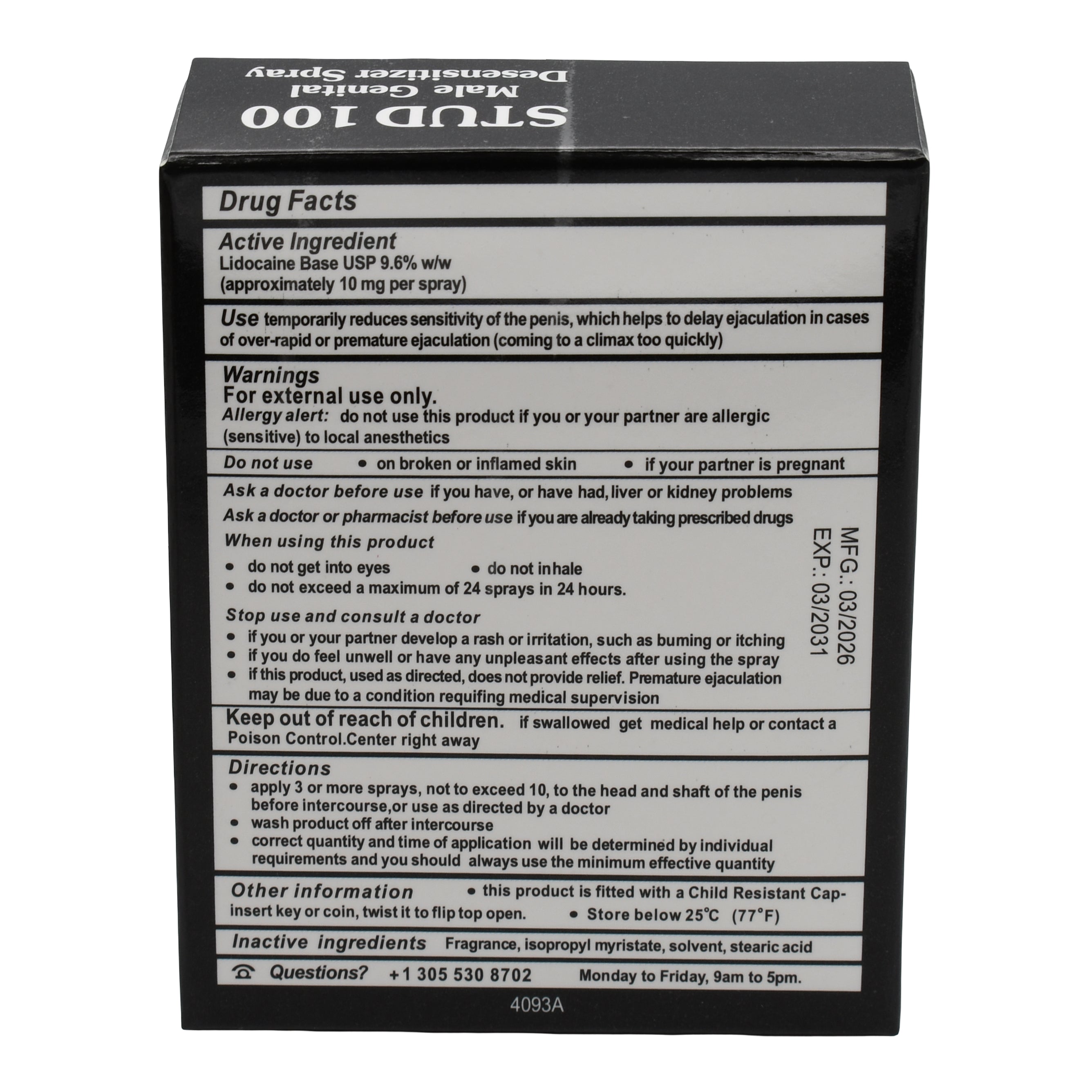 Stud100 Numbing Spray 0.44 fl oz