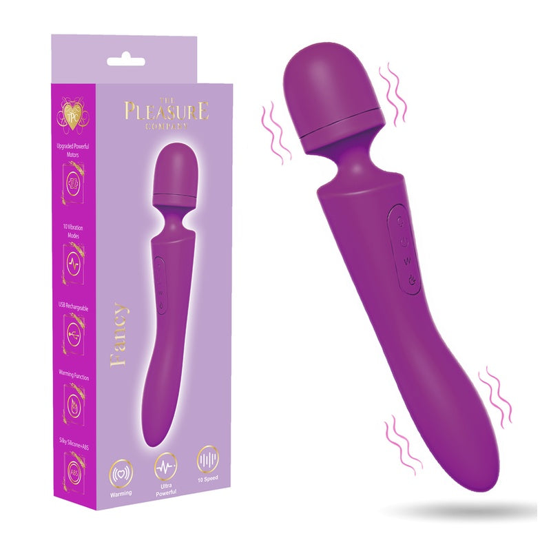 Fancy Warming Vibrating Wand - Purple