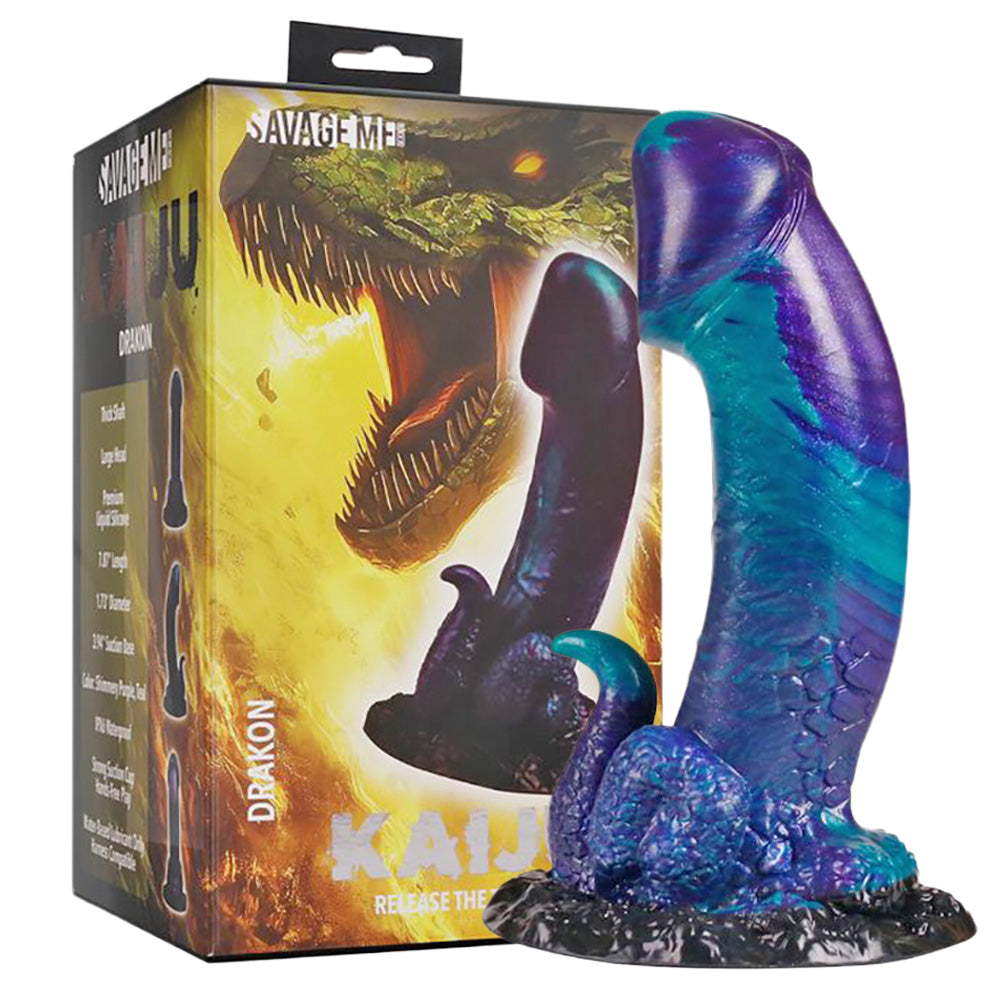 SavageMe Toys KAIJU Drakon adult dildo with detailed dragon-inspired design, realistic texture, and ergonomic shape.