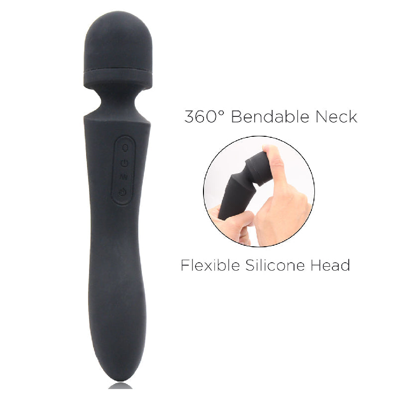 Fancy Warming Vibrating Wand - Black